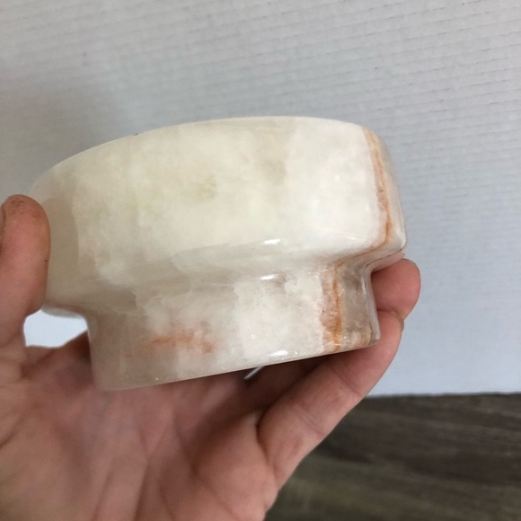 Vtg Carved Onyx Candle Holder - Picture 9 of 13